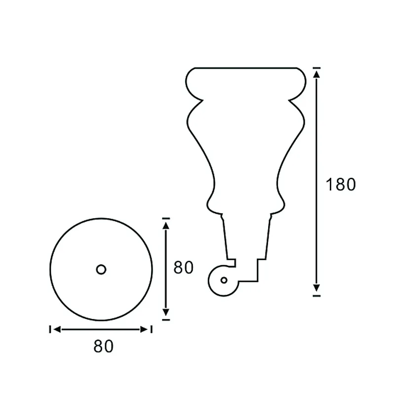 Furniture Wooden Sofa Leg with Castor