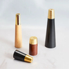 Wood Oak Furniture Legs Coffee Round Wood Table Legs with Brass Feet