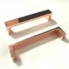 Furniture Fitting Modern Sample Aluminum Rose Gold Kitchen Cabinet Square Handle