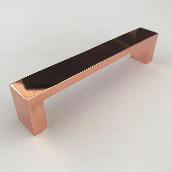 Brass Color Rose Gold Square Pull Hardware Cabinet Door Square Pull Handles