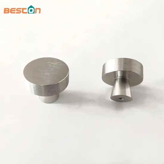 Solid Single Hole Cupboard Furniture Cabinet Drawer Knob Kitchen Nickel Handle Knobs