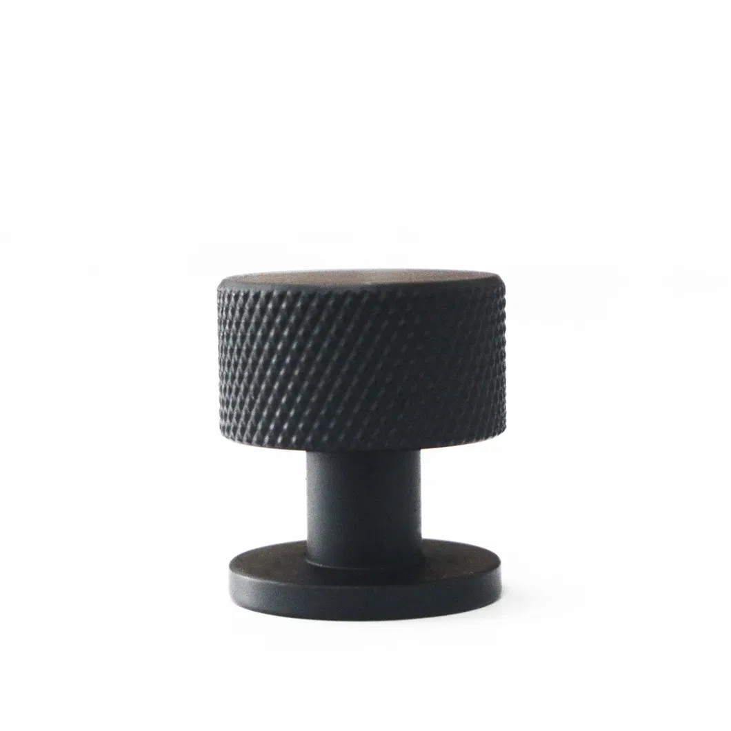 Furniture Cabinet Knobs Black Gold White Knurled Texture Drawer Pull Knob