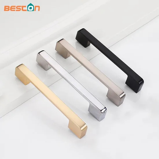 Modern Shiny Handles Hardware Furniture Fitting Aluminum Kitchen Wardrobe Cabinet Pull Handle