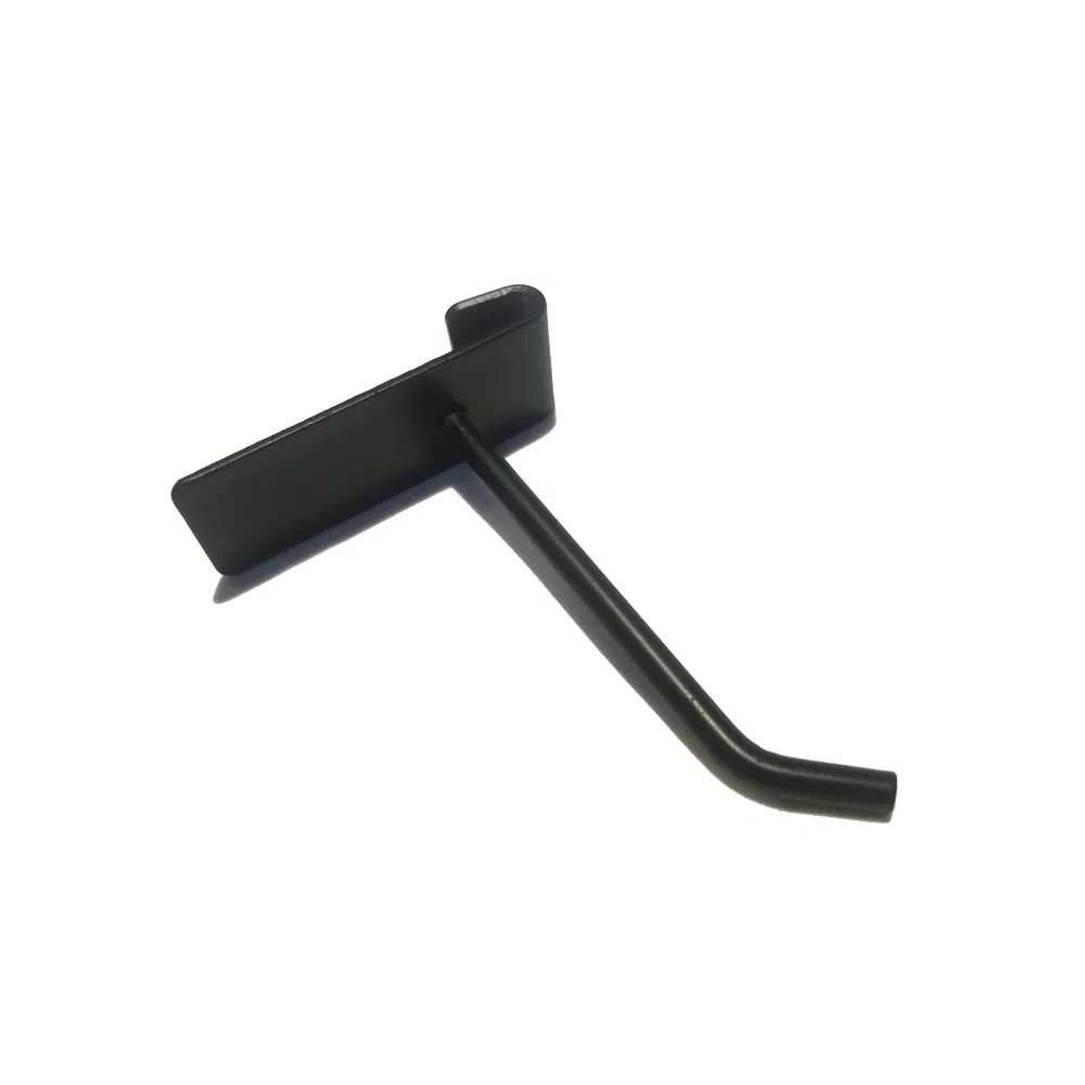 Chrome Plated Display Hooks for Supermarket Shelf Hanging Black Wire Single Hook