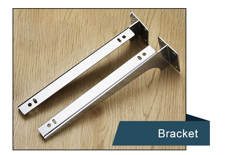 Wall Mount Chrome Glass Shelf Bracket Support Shelve