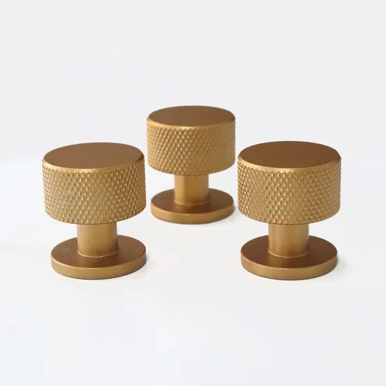 Furniture Cabinet Knobs Black Gold White Knurled Texture Drawer Pull Knob