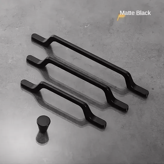 Factory Simple Style Aluminum Alloy Kitchen Furniture Cabinet Drawer Nightstand Handle