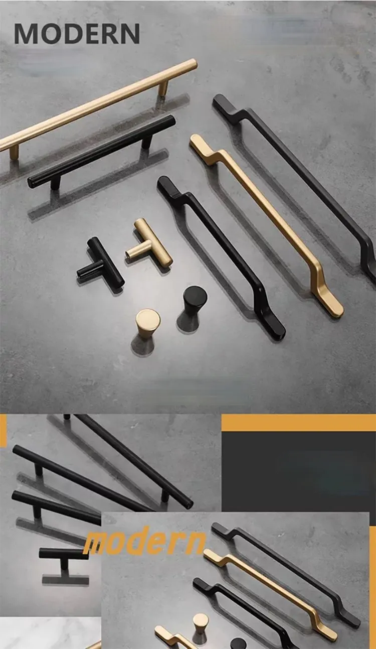 Factory Simple Style Aluminum Alloy Kitchen Furniture Cabinet Drawer Nightstand Handle