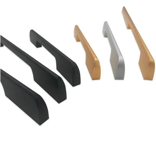American Closet Elongated Handle Aluminum Cabinet Drawer Black Solid Cabinet Door Handle