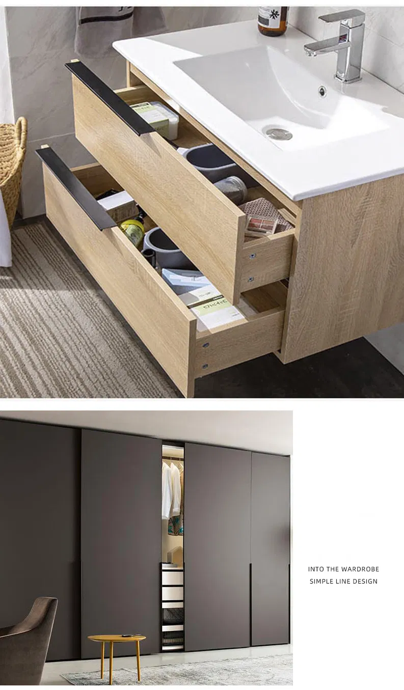 Minimal No-Punch Cupboard Narrow Edge Closet Door Handle