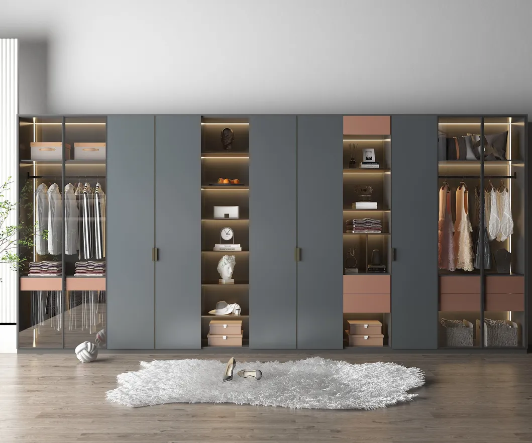 Aluminum Alloy Cabinet Handles 2.8m Antique Gold Long Wardrobe Handle