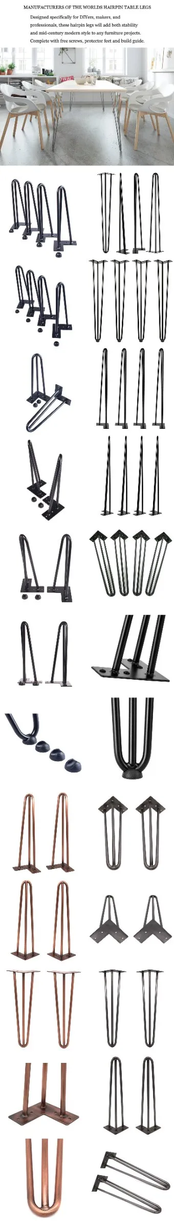 Popular Steel Black Painting Hairpin Leg Furniture Leg Coffee Table Hairpinleg