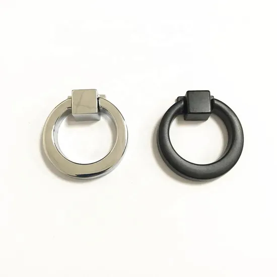 Furniture Black Matt Chrome Plated Pull Ring Knob Handle Chair Ring Pull