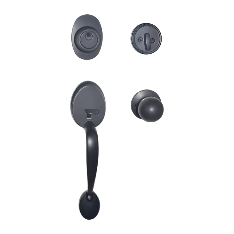 Main Entry Entrance Grip Handle Door Knob Lever Deadbolt Lock Set Lock