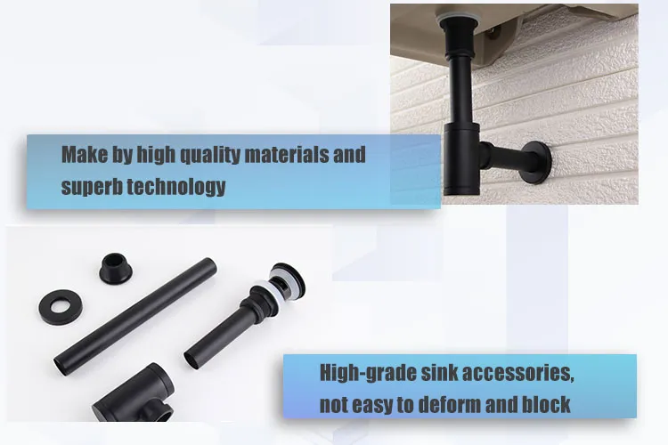 Bottle Trap Copper Siphon Brass Body Stainless Steel Pipe Bathroom Siphon Traps