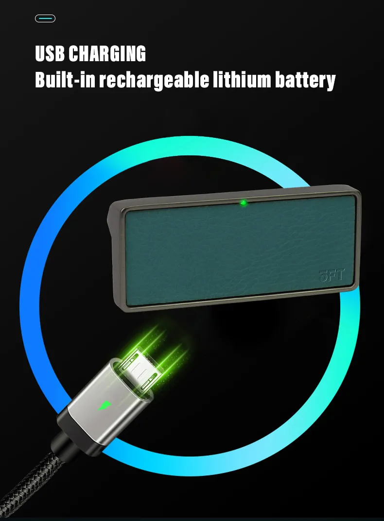 Smart Leather Fingerprint Cabinet Drawer Lock with USB Charging Black Electronic Locks