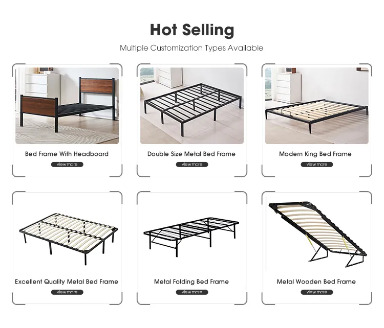 Easy Assembled Space Saving Smart Furniture Full Size Metal Bed Frame