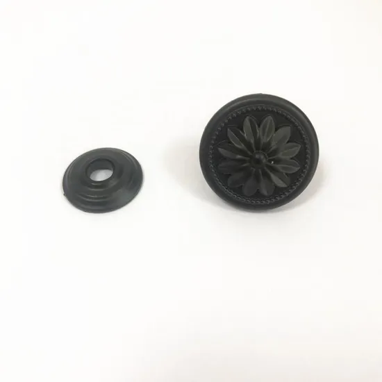 Zinc Alloy 34mm Diameter Black & Gold Kitchen Furniture Antique Cabinet Handle Knobs