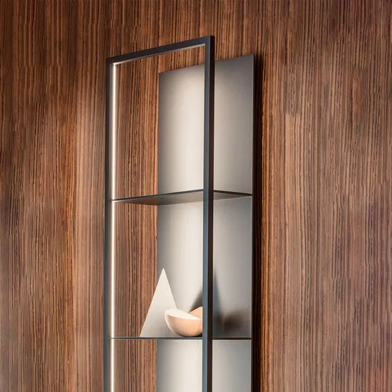 Wall Mount Floating Shelves Living Room 5 Tier Shelf with LED Lights