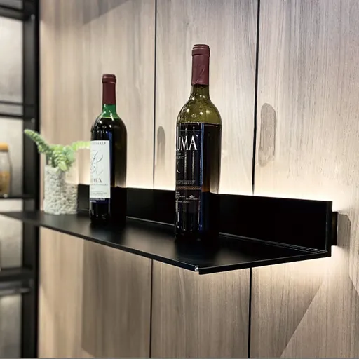 Aluminum Display Shelf Lighting LED Wall Mounting Shelves with LED Linear Light