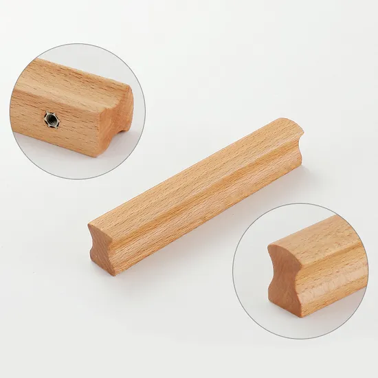 Simply Furniture Cabinet Drawer Solid Beech Wood Pulls Black Walnut Closet Handles