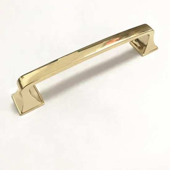 Kitchen Bathroom Bedroom Decoration Chrome Plate Cabinet Drawer Brass Gold Zinc Handle