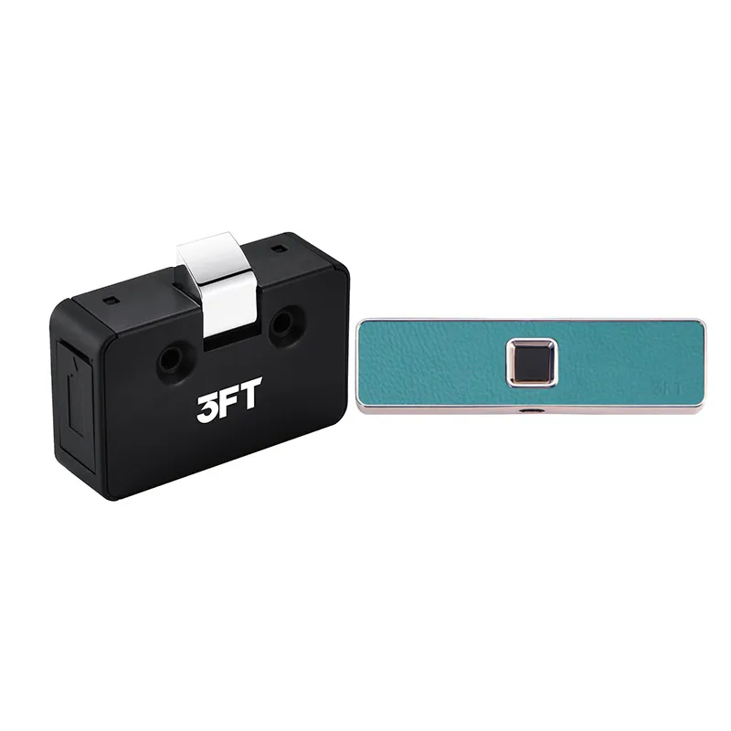 Smart Biometric Leather Hidden File Cabinet Lock Electronic USB Rechargeable Drawer Locks