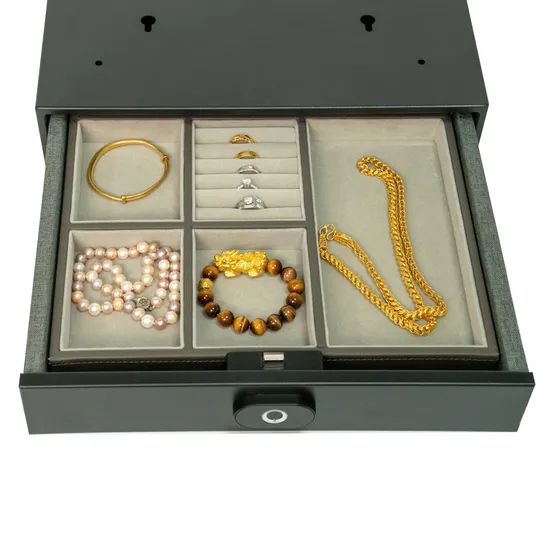 Fingerprint Lock Jewelry Drawer Safe Slide out Hidden Hotel Finance Drawer Safes