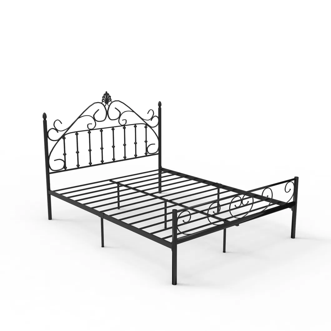 Bedroom Furniture Lit Complet Wrought Iron Bed Metal Platform Bed Frame