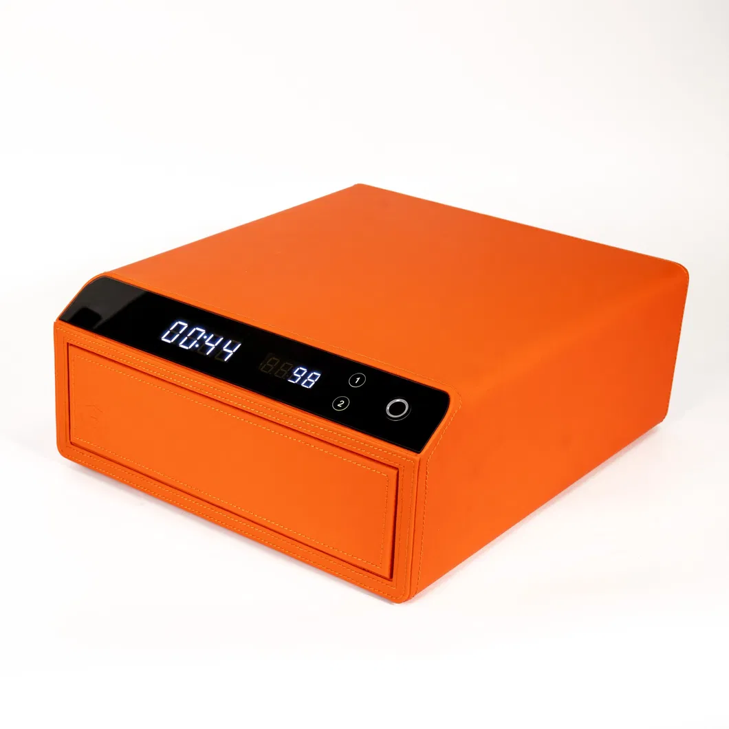 Smart Leather Safe Household Fingerprint Digital Biometric Jewelry Security Drawer Safe
