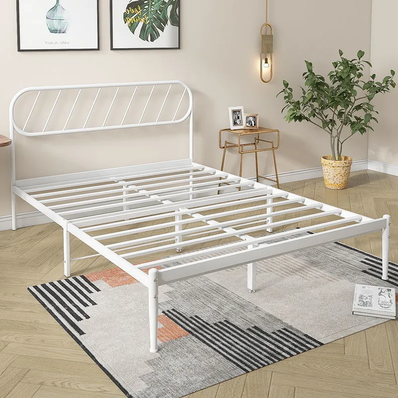 Simplicity Metal Double Bed Frame Pink with Bedroom Furniture