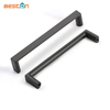 Zinc Furniture Hardware Drawer Pulls Matt Black Kitchen Cabinet Handles