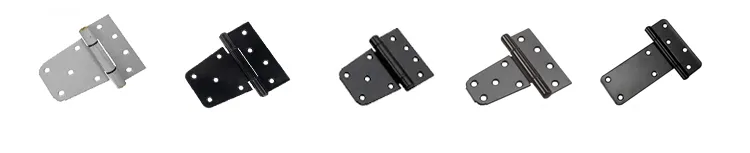 T-Strap Heavy Duty Shed Door Hinges Gate Strap Hinges Black Tee Hinge