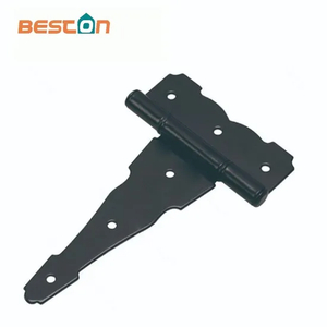 T-Strap Heavy Duty Shed Door Hinges Gate Strap Hinges Black Tee Hinge