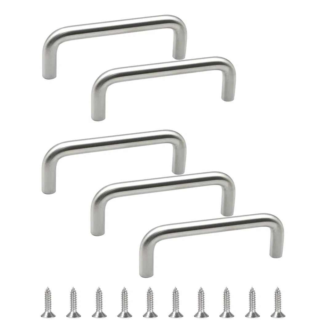 Stainless Steel Nickel Solid Round U Shape Cabinet Drawer Door Pull Handle