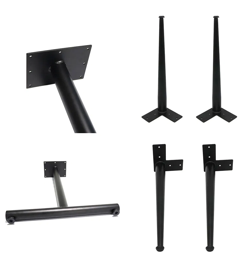 Black Steel Table Solid Iron Bar Laptop Desk DIY Bench Table Legs