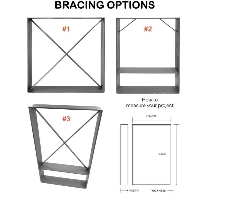 Industrial Country Style Metal Dining Legs Bench Table Legs