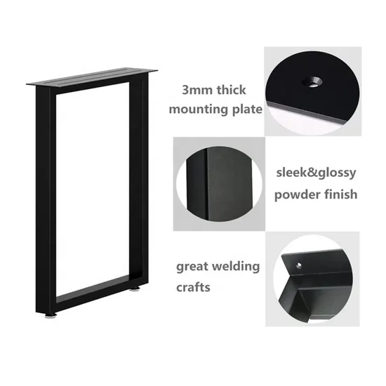 Trapezium Iron Furniture Table Frame Legs Dinning Cast Iron Table Legs