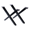 Heavy Duty Furniture Restaurant Dinning Desk Feet Metal Shape X Table Legs