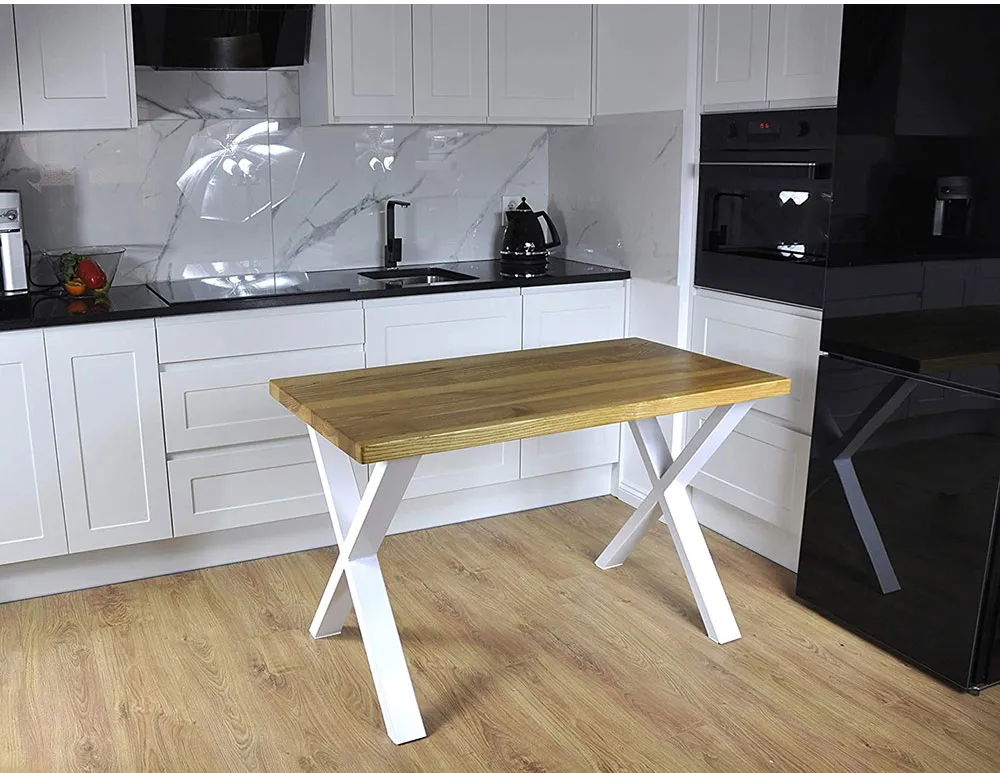 Heavy Duty Furniture Restaurant Dinning Desk Feet Metal Shape X Table Legs