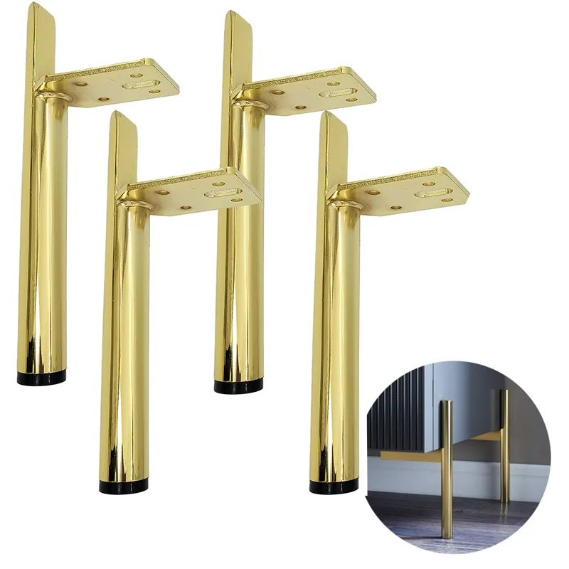 High Quality Metal Industrial Side Black Golden Table Legs
