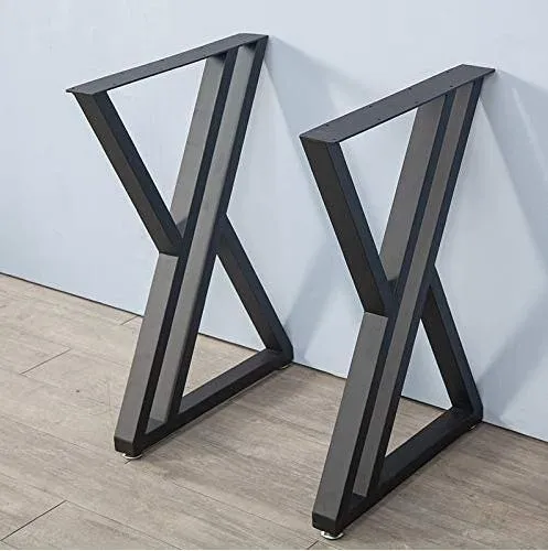 Industrial Style Durable Metal Table Legs Frame X-Shape Base for Furniture Legs