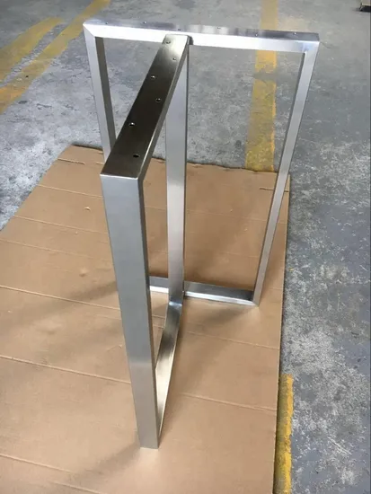 Factory Modern Furniture Industrial Stainless Steel Chrome Square Desk Table Legs