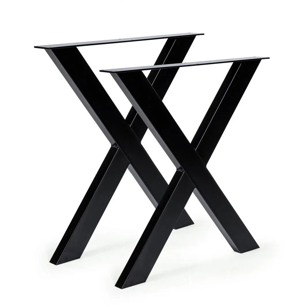 Heavy Duty Custom Furniture Decoration DIY Coffee X Industrial Table Legs