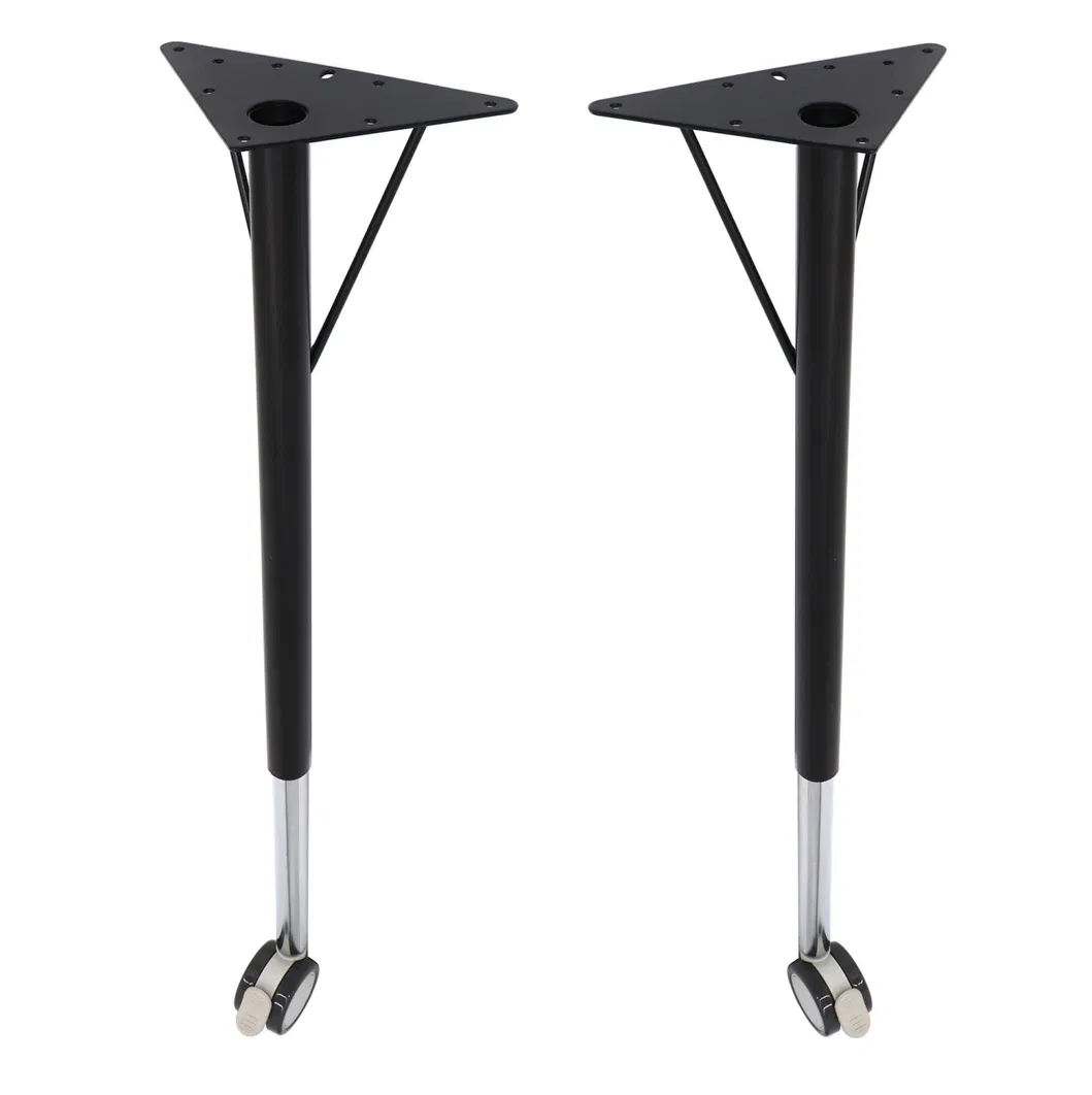 Black Hot Sale Metal Modern Dining Chrome Furniture Telescopic Table Leg