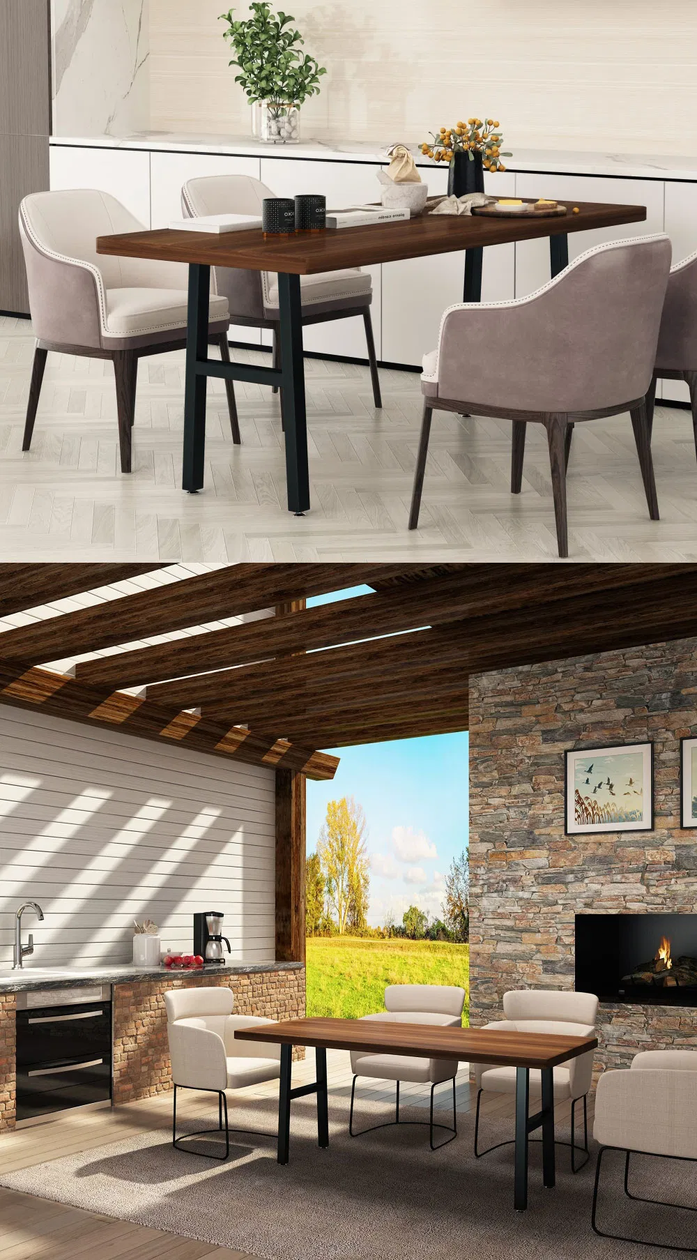 Industrial Style Wholesale Durable A Shape Metal Table Legs