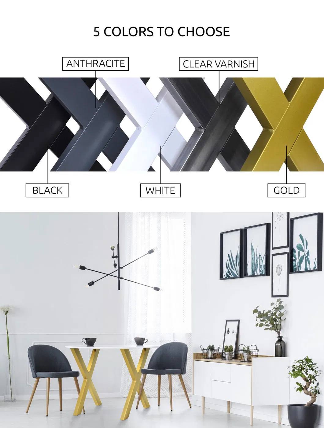 Heavy Duty Custom Furniture Decoration DIY Coffee X Industrial Table Legs