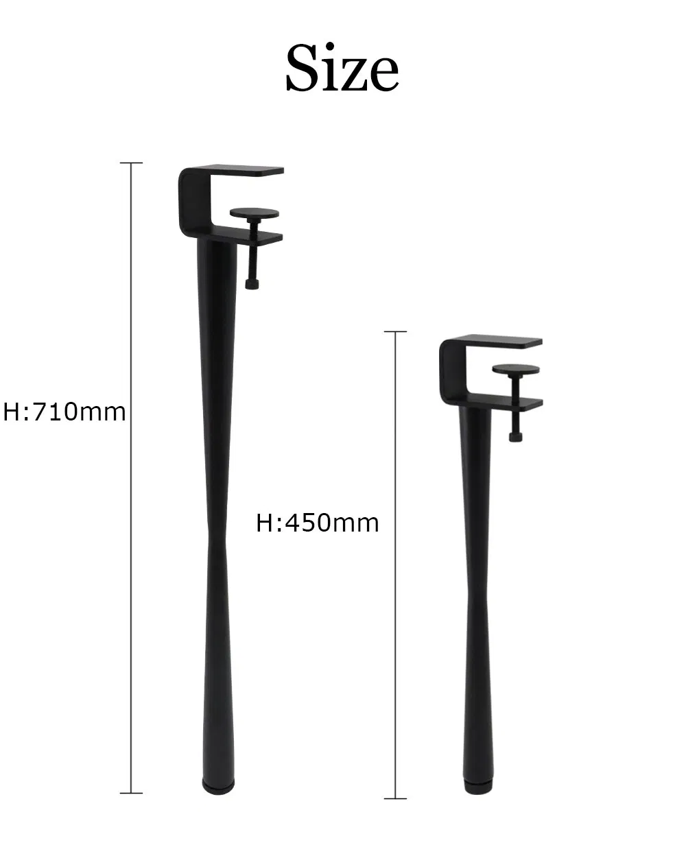 Modern Dining Metal F Adjustable Clamp Table Legs