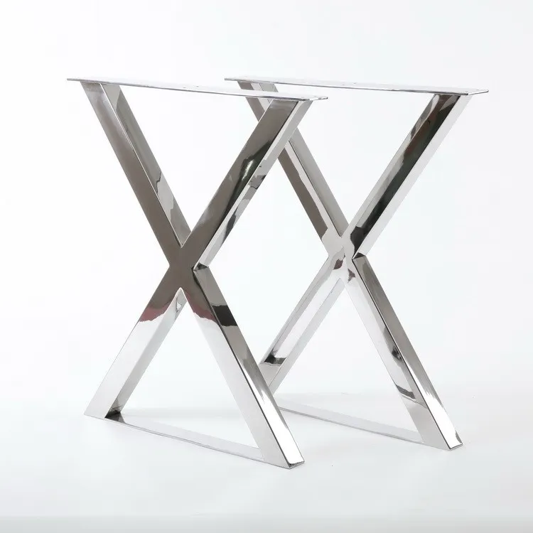 Wholesale High Quality X Shape Stainless Steel Metal Table Legs