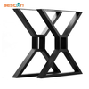 Industrial Style Metal Black X-Shape Furniture Dining Steel Table Base Legs